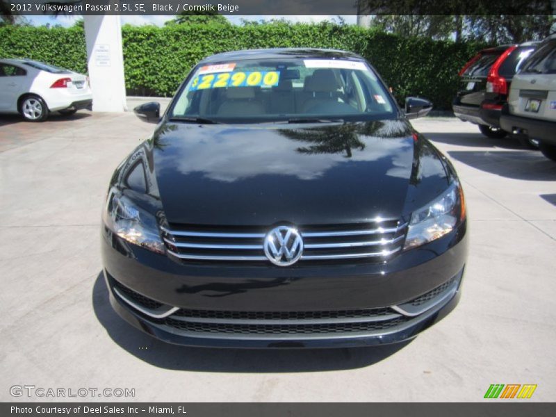 Black / Cornsilk Beige 2012 Volkswagen Passat 2.5L SE