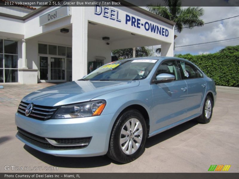 Glacier Blue Metallic / Titan Black 2012 Volkswagen Passat 2.5L S