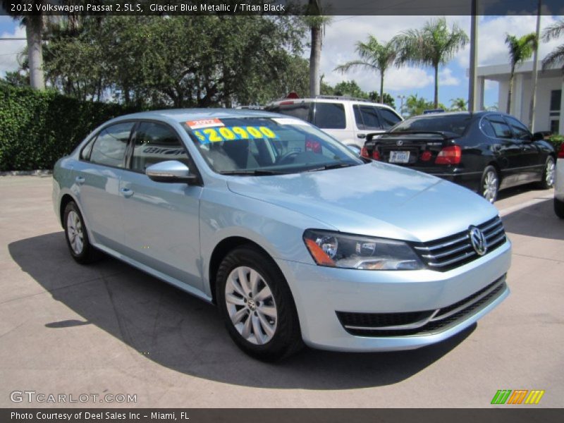 Glacier Blue Metallic / Titan Black 2012 Volkswagen Passat 2.5L S