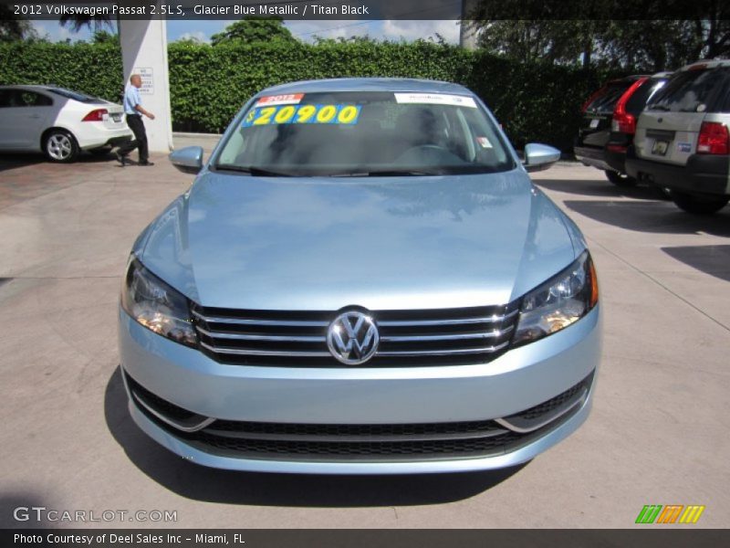 Glacier Blue Metallic / Titan Black 2012 Volkswagen Passat 2.5L S
