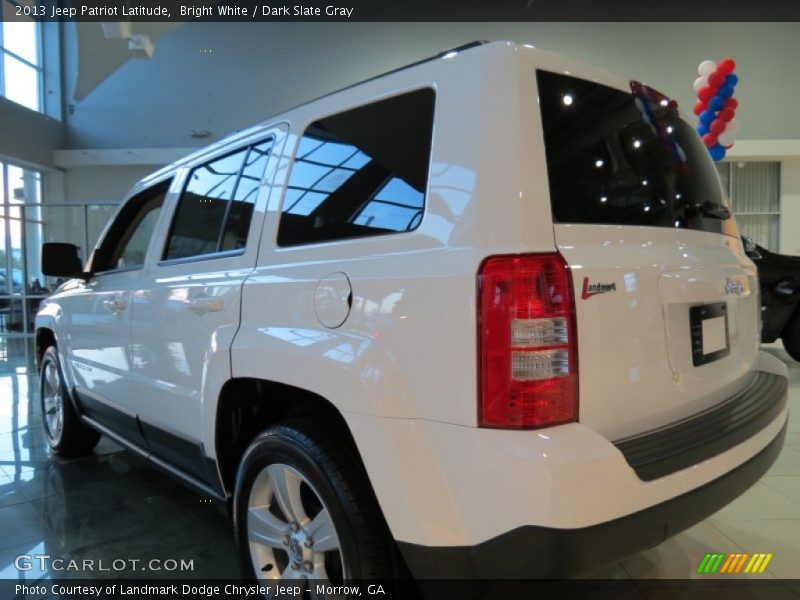 Bright White / Dark Slate Gray 2013 Jeep Patriot Latitude