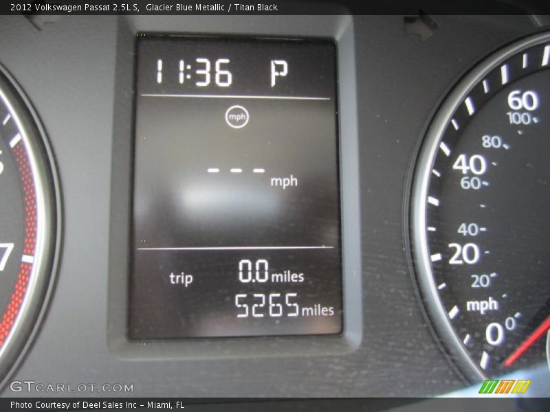 Glacier Blue Metallic / Titan Black 2012 Volkswagen Passat 2.5L S