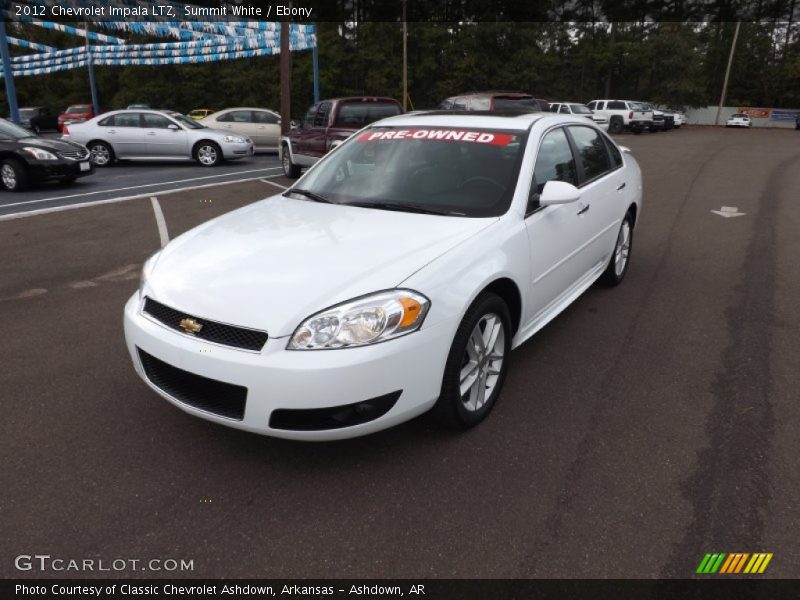 Summit White / Ebony 2012 Chevrolet Impala LTZ