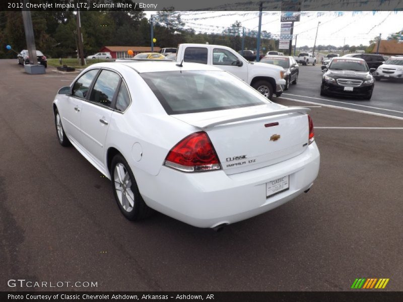 Summit White / Ebony 2012 Chevrolet Impala LTZ