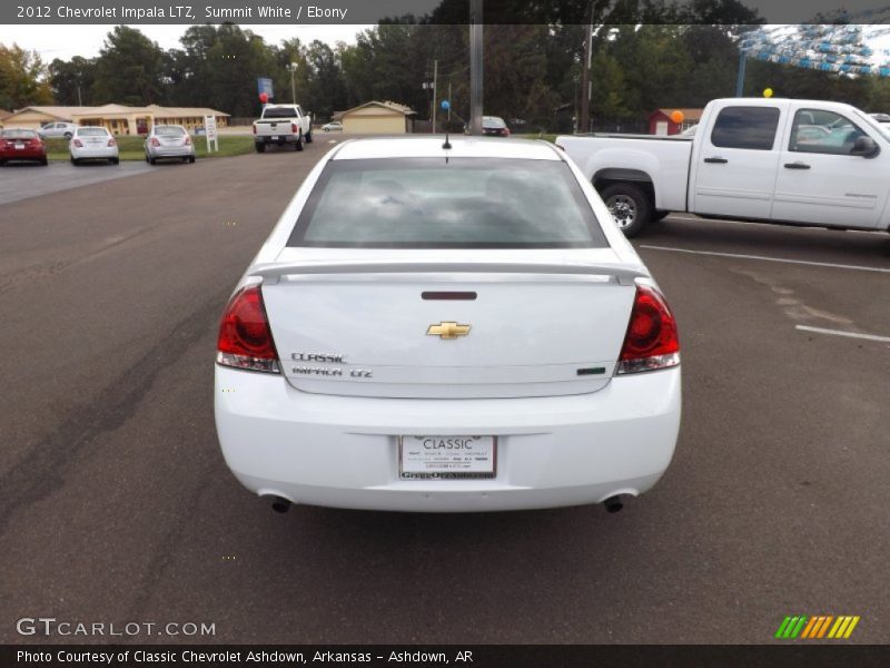 Summit White / Ebony 2012 Chevrolet Impala LTZ