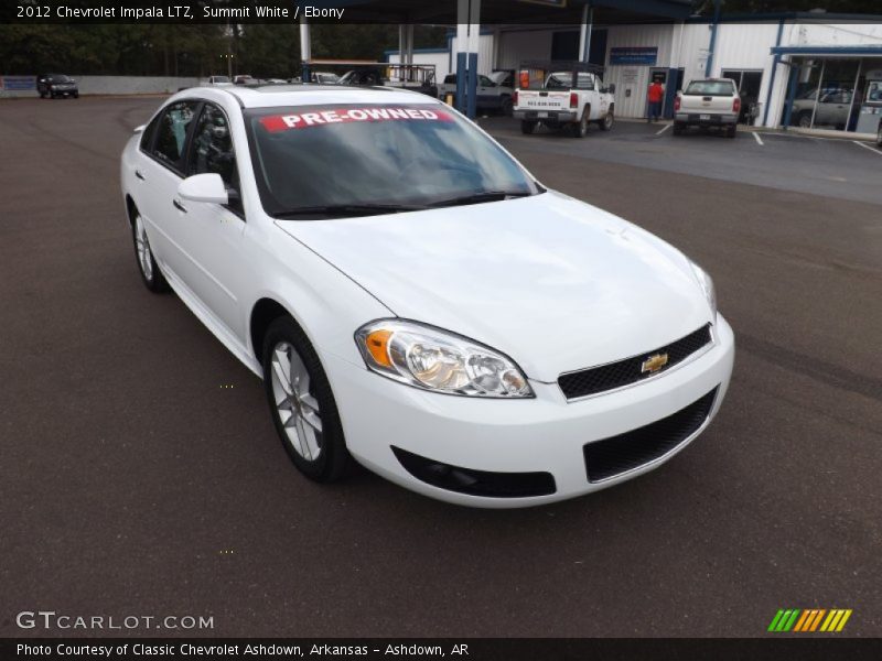 Summit White / Ebony 2012 Chevrolet Impala LTZ