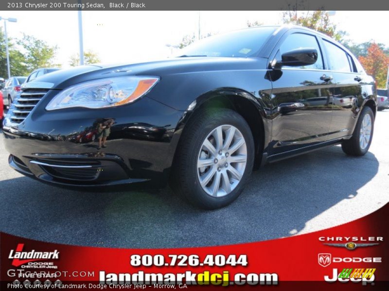 Black / Black 2013 Chrysler 200 Touring Sedan