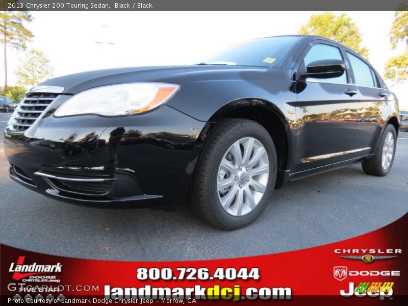 Black / Black 2013 Chrysler 200 Touring Sedan