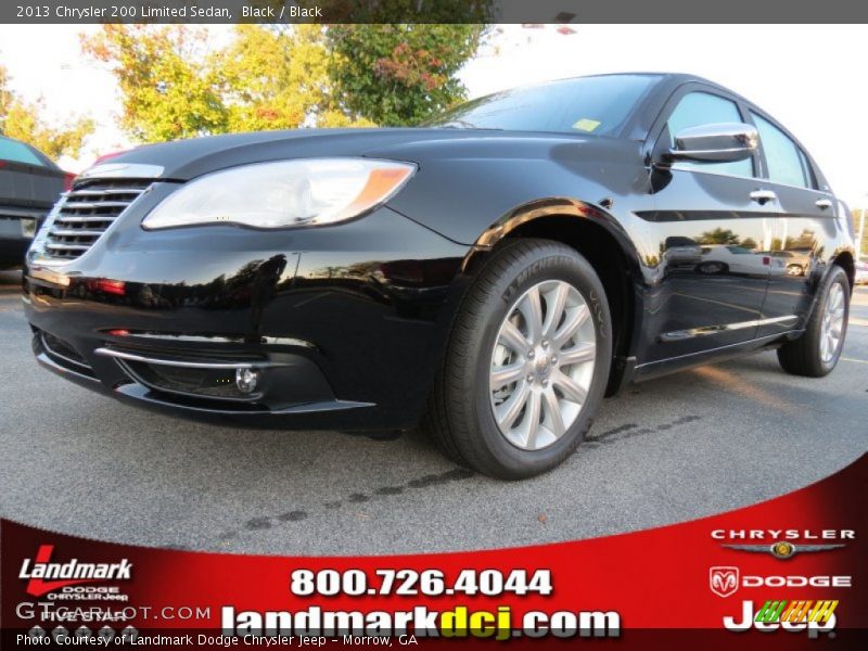 Black / Black 2013 Chrysler 200 Limited Sedan