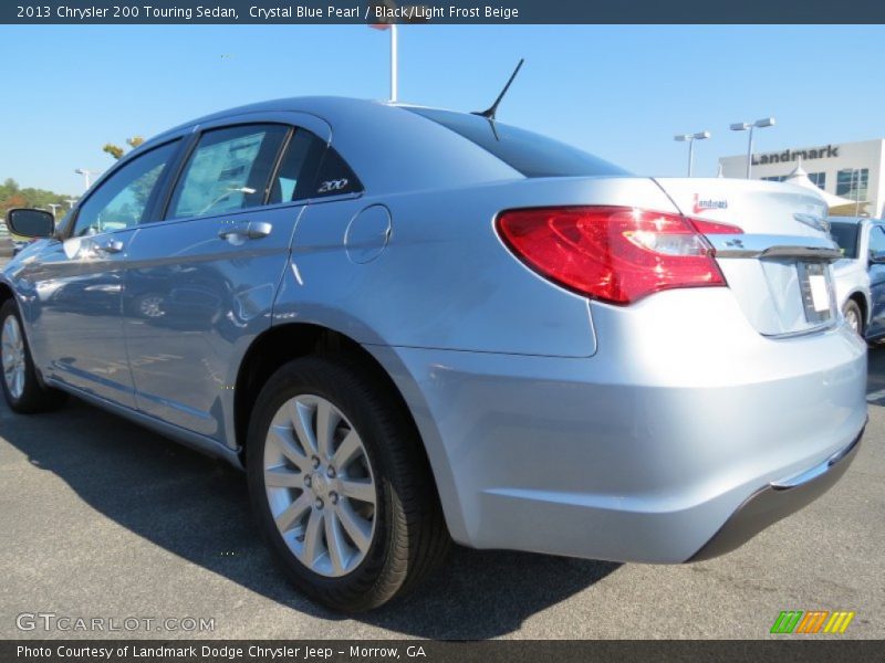 Crystal Blue Pearl / Black/Light Frost Beige 2013 Chrysler 200 Touring Sedan