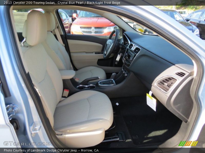 Crystal Blue Pearl / Black/Light Frost Beige 2013 Chrysler 200 Touring Sedan