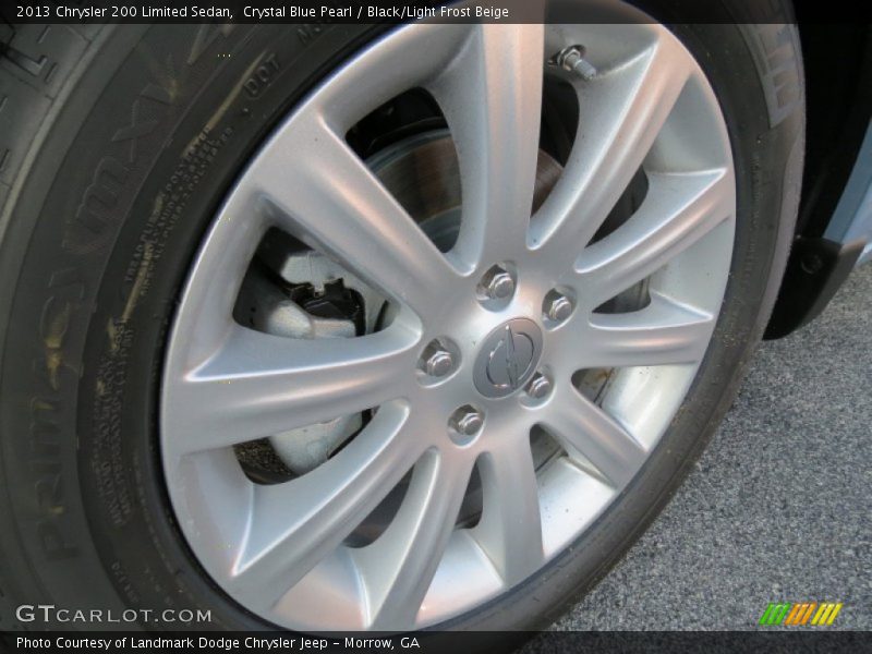 Crystal Blue Pearl / Black/Light Frost Beige 2013 Chrysler 200 Limited Sedan