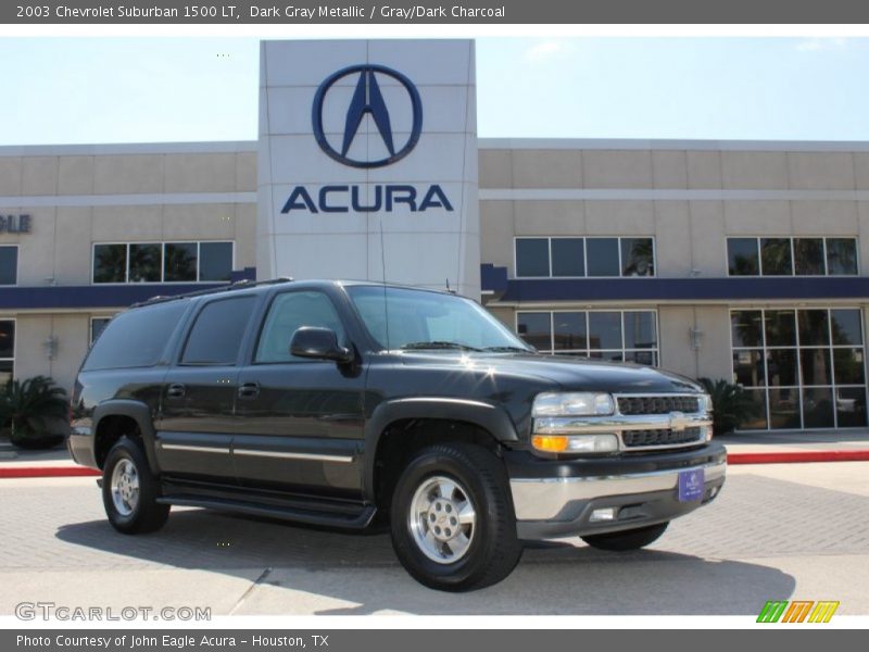 Dark Gray Metallic / Gray/Dark Charcoal 2003 Chevrolet Suburban 1500 LT