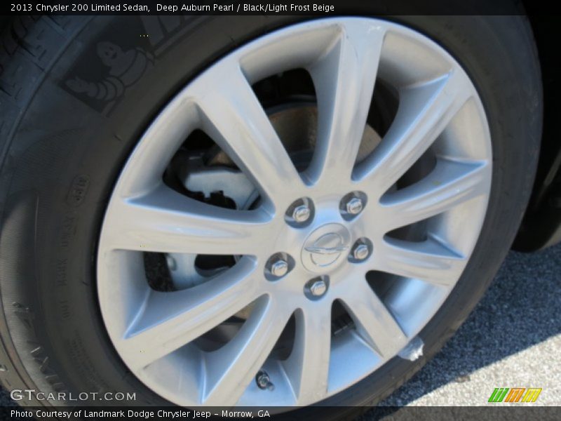Deep Auburn Pearl / Black/Light Frost Beige 2013 Chrysler 200 Limited Sedan