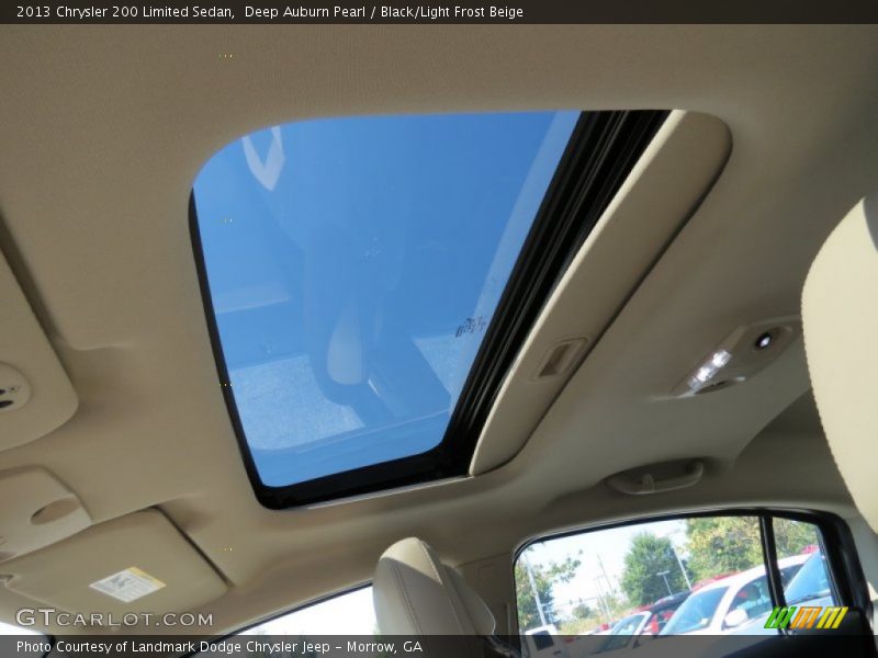 Deep Auburn Pearl / Black/Light Frost Beige 2013 Chrysler 200 Limited Sedan