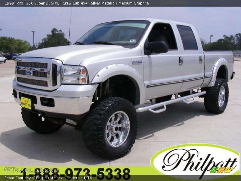 Silver Metallic / Medium Graphite 1999 Ford F250 Super Duty XLT Crew Cab 4x4