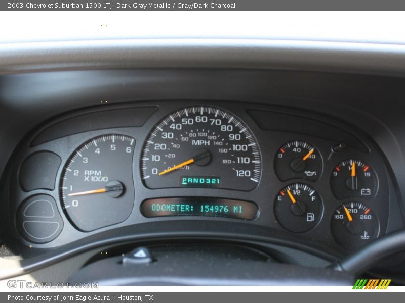Dark Gray Metallic / Gray/Dark Charcoal 2003 Chevrolet Suburban 1500 LT