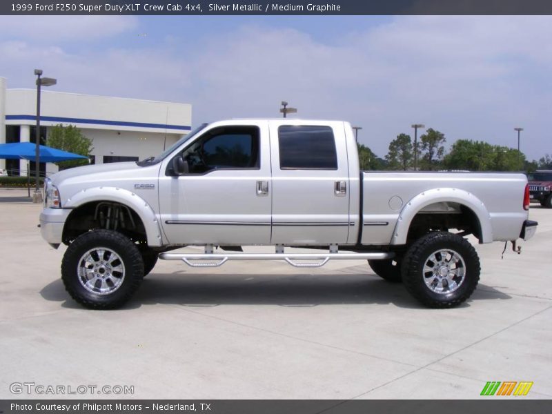 Silver Metallic / Medium Graphite 1999 Ford F250 Super Duty XLT Crew Cab 4x4