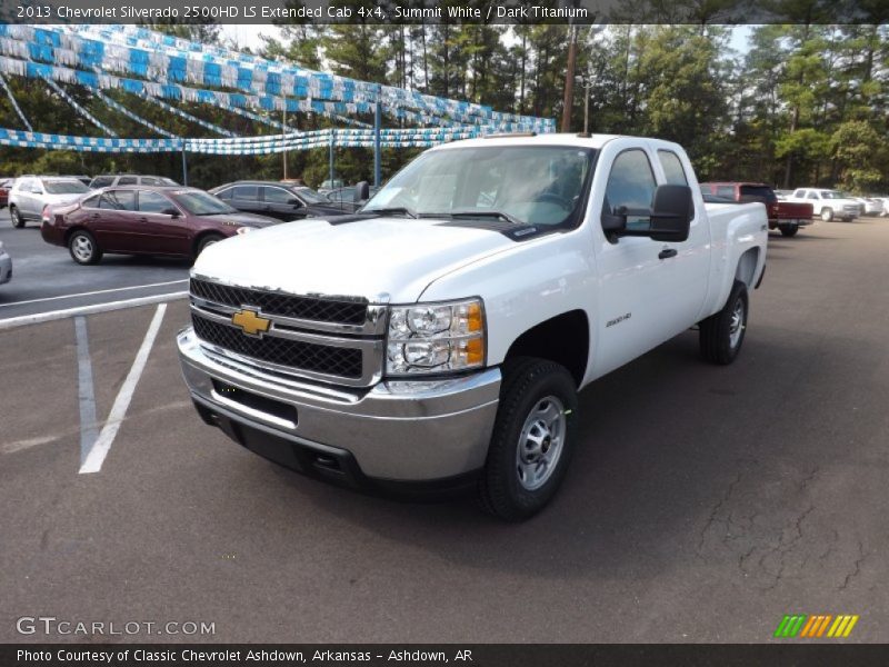 Summit White / Dark Titanium 2013 Chevrolet Silverado 2500HD LS Extended Cab 4x4