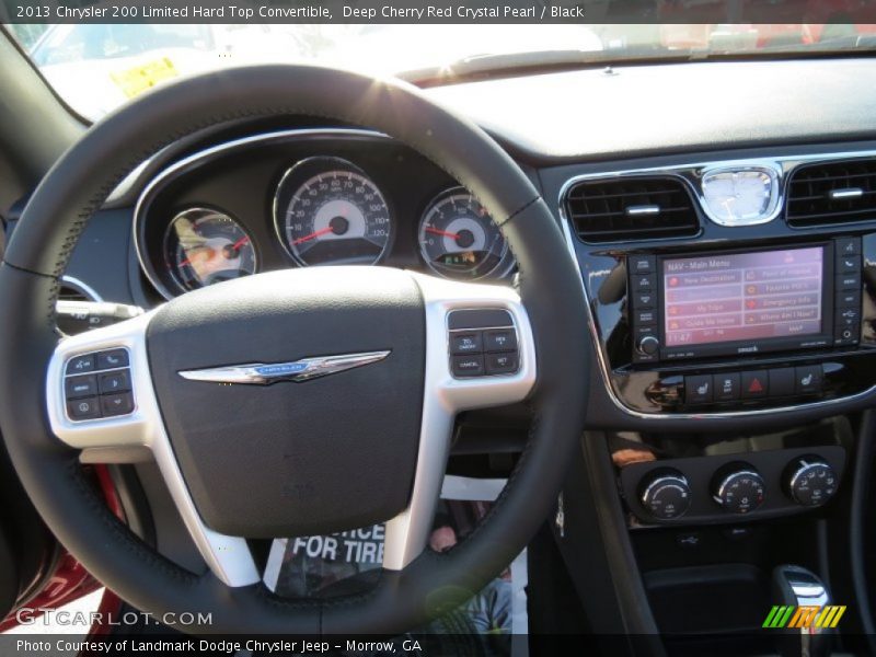 Deep Cherry Red Crystal Pearl / Black 2013 Chrysler 200 Limited Hard Top Convertible