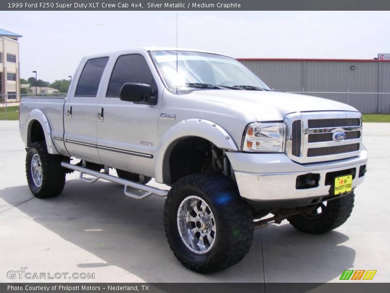 Silver Metallic / Medium Graphite 1999 Ford F250 Super Duty XLT Crew Cab 4x4