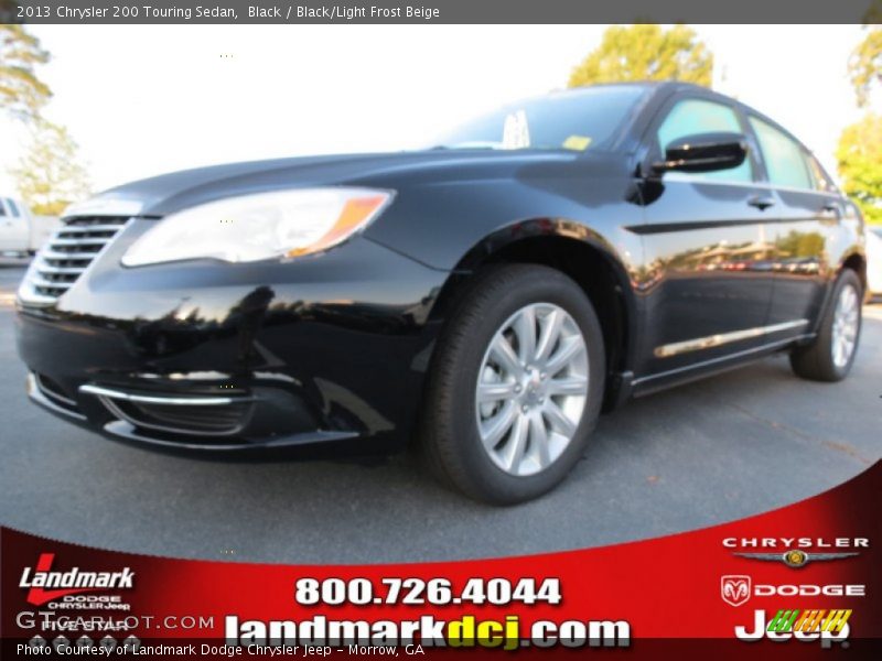 Black / Black/Light Frost Beige 2013 Chrysler 200 Touring Sedan