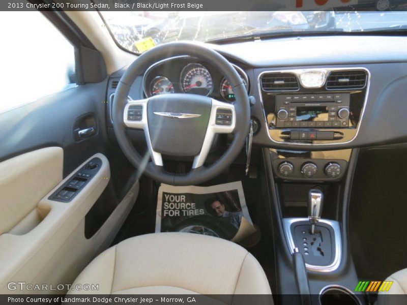 Black / Black/Light Frost Beige 2013 Chrysler 200 Touring Sedan