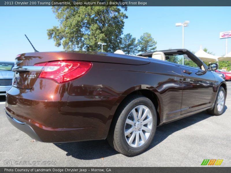 Deep Auburn Pearl / Black/Light Frost Beige 2013 Chrysler 200 Touring Convertible