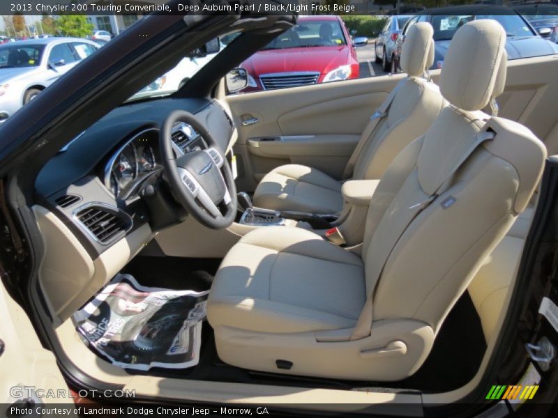 Deep Auburn Pearl / Black/Light Frost Beige 2013 Chrysler 200 Touring Convertible