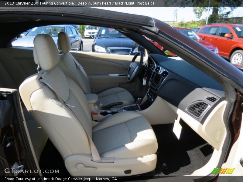 Deep Auburn Pearl / Black/Light Frost Beige 2013 Chrysler 200 Touring Convertible