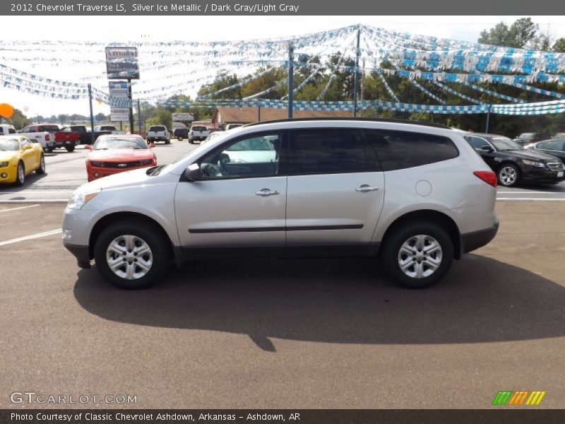 Silver Ice Metallic / Dark Gray/Light Gray 2012 Chevrolet Traverse LS
