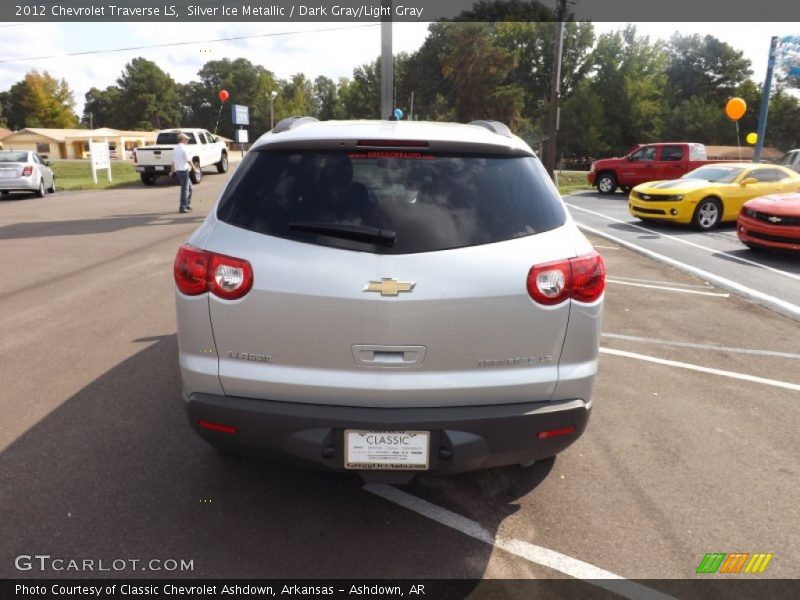 Silver Ice Metallic / Dark Gray/Light Gray 2012 Chevrolet Traverse LS