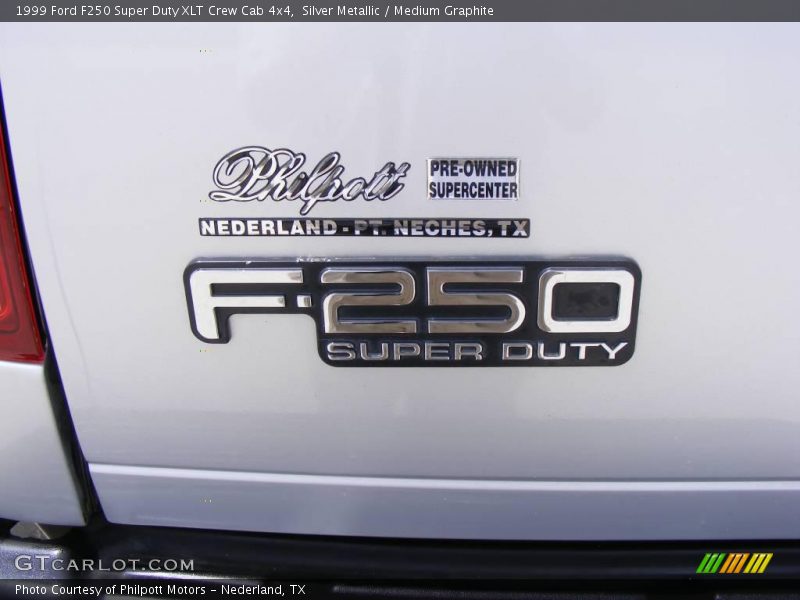 Silver Metallic / Medium Graphite 1999 Ford F250 Super Duty XLT Crew Cab 4x4