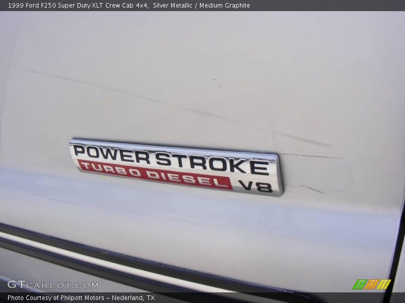 Silver Metallic / Medium Graphite 1999 Ford F250 Super Duty XLT Crew Cab 4x4