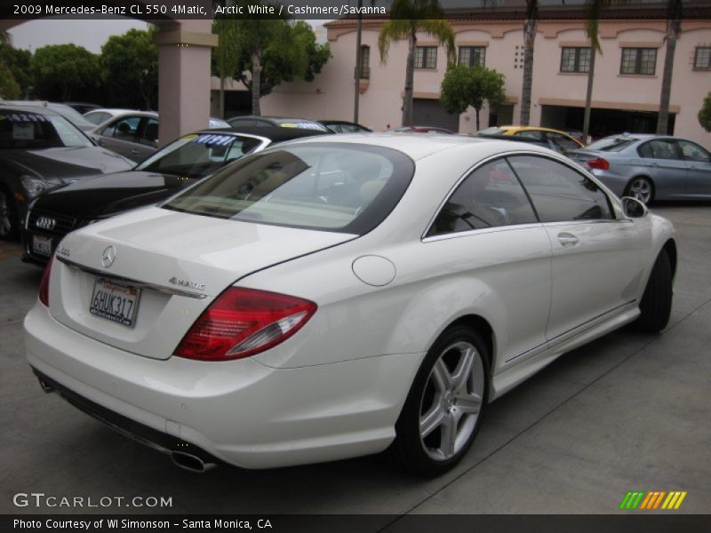 Arctic White / Cashmere/Savanna 2009 Mercedes-Benz CL 550 4Matic