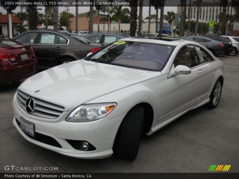 Arctic White / Cashmere/Savanna 2009 Mercedes-Benz CL 550 4Matic