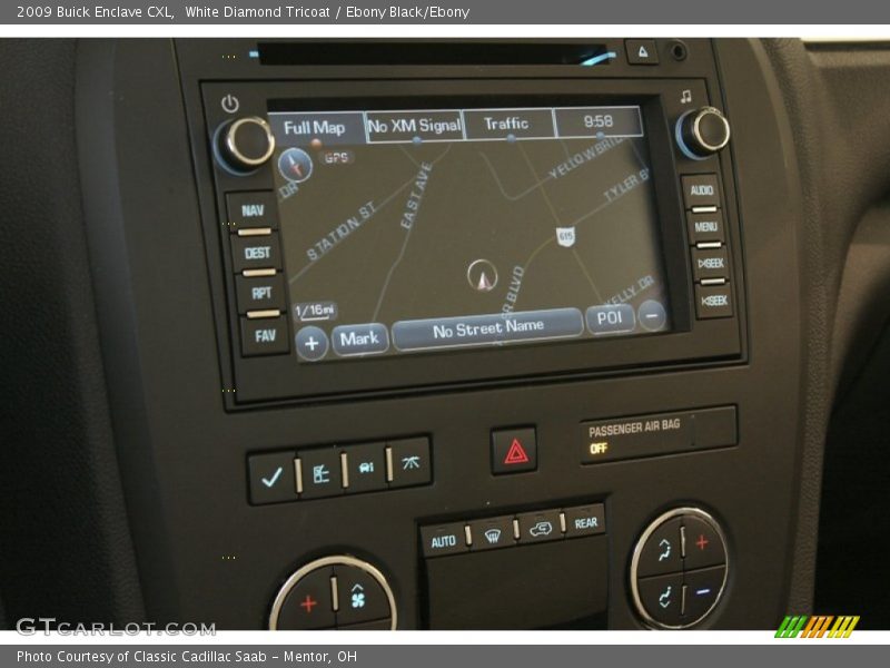 White Diamond Tricoat / Ebony Black/Ebony 2009 Buick Enclave CXL