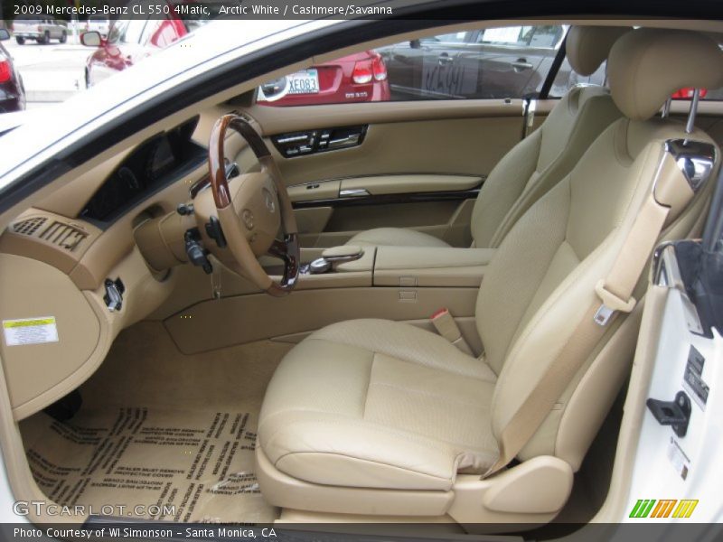 Arctic White / Cashmere/Savanna 2009 Mercedes-Benz CL 550 4Matic