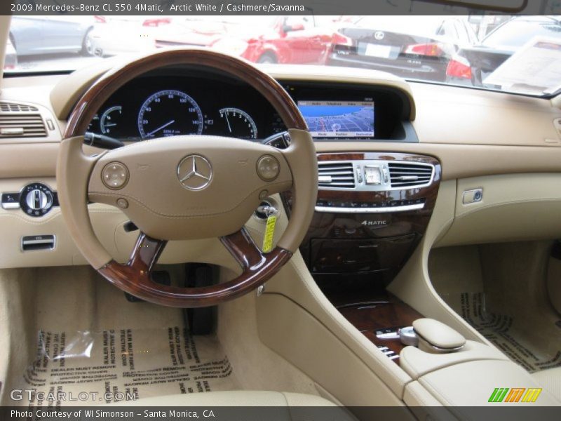 Arctic White / Cashmere/Savanna 2009 Mercedes-Benz CL 550 4Matic