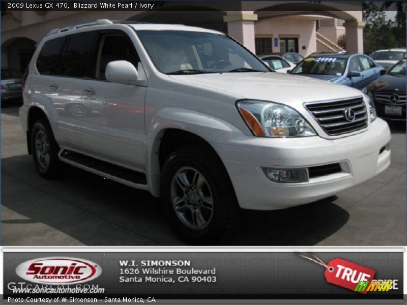 Blizzard White Pearl / Ivory 2009 Lexus GX 470