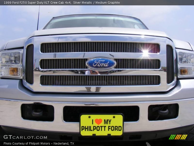 Silver Metallic / Medium Graphite 1999 Ford F250 Super Duty XLT Crew Cab 4x4