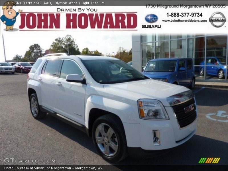 Olympic White / Light Titanium 2012 GMC Terrain SLT AWD