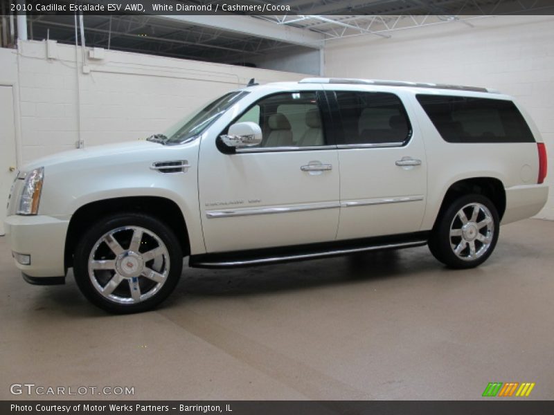 White Diamond / Cashmere/Cocoa 2010 Cadillac Escalade ESV AWD