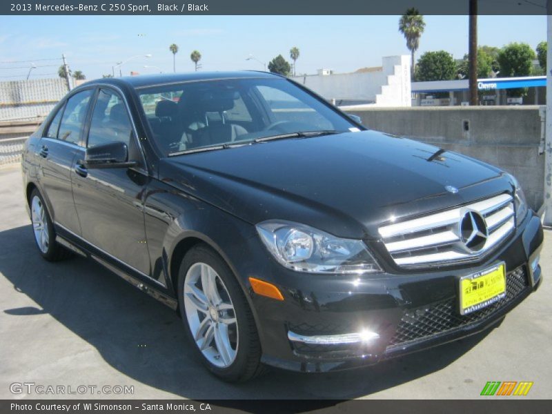 Black / Black 2013 Mercedes-Benz C 250 Sport