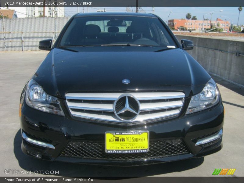 Black / Black 2013 Mercedes-Benz C 250 Sport