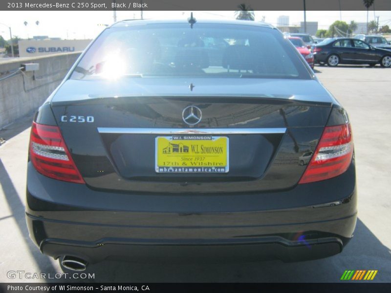 Black / Black 2013 Mercedes-Benz C 250 Sport