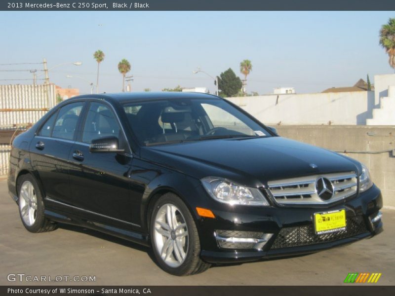 Black / Black 2013 Mercedes-Benz C 250 Sport