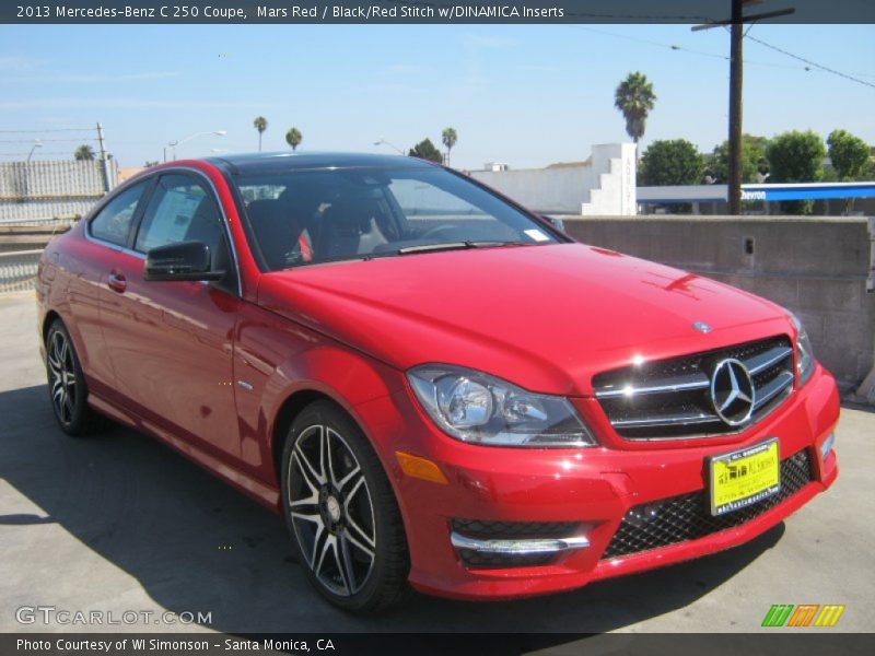 Mars Red / Black/Red Stitch w/DINAMICA Inserts 2013 Mercedes-Benz C 250 Coupe