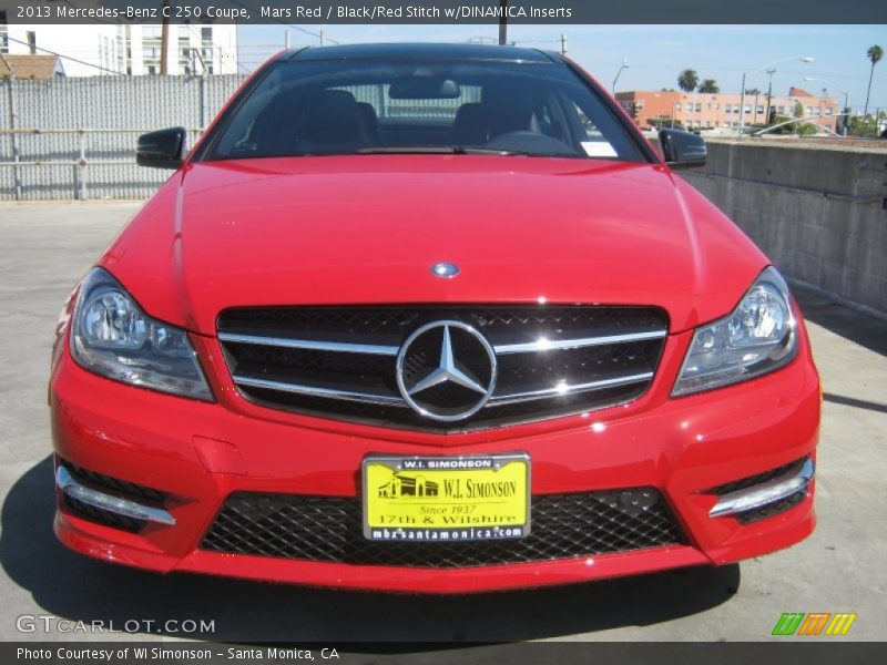 Mars Red / Black/Red Stitch w/DINAMICA Inserts 2013 Mercedes-Benz C 250 Coupe