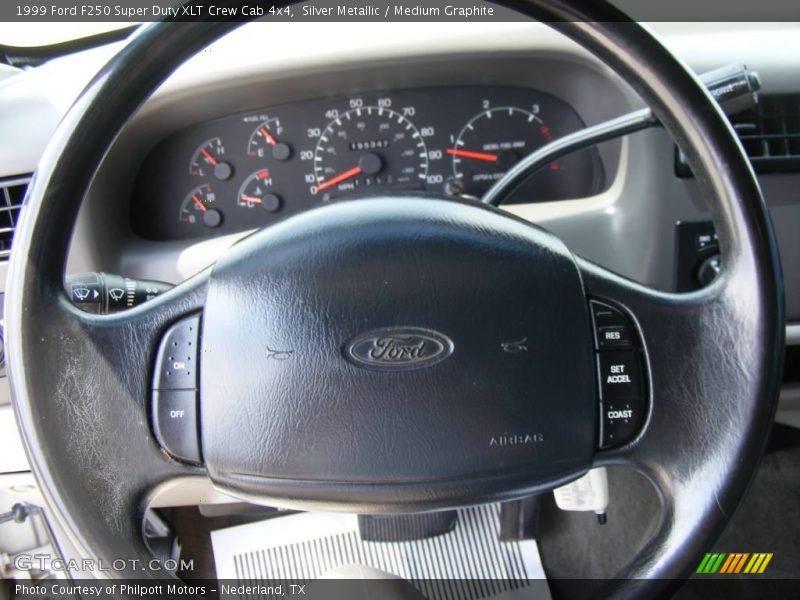 Silver Metallic / Medium Graphite 1999 Ford F250 Super Duty XLT Crew Cab 4x4